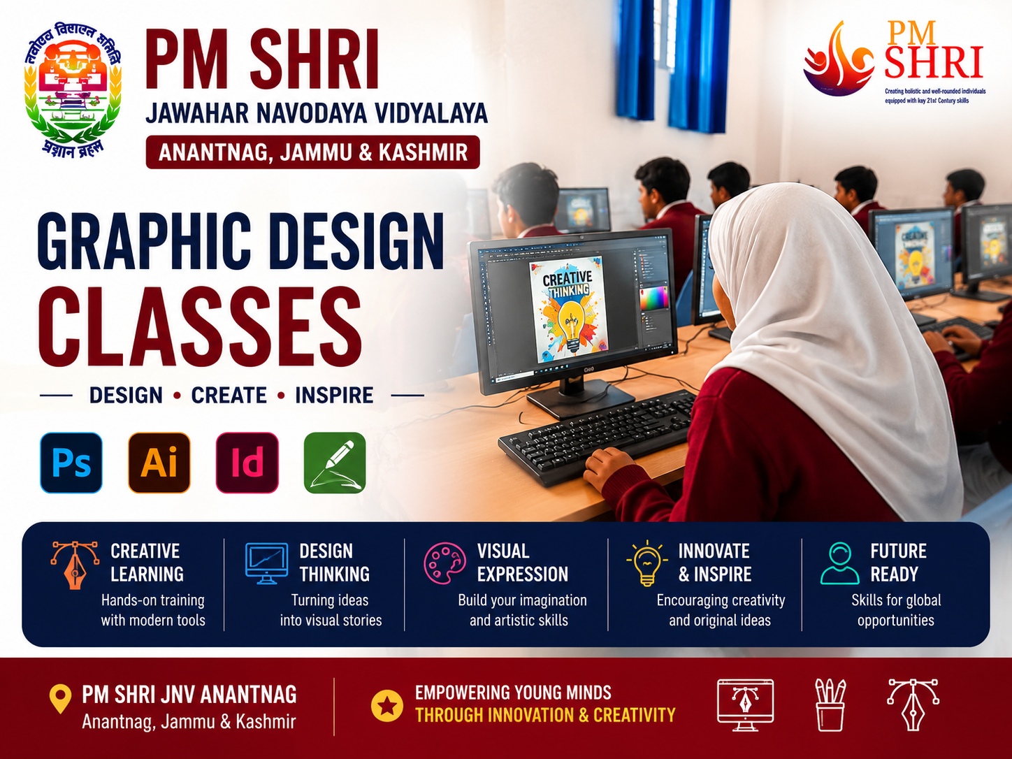 PM SHRI JNV Anantnag, Jammu & Kashmir — Graphic Design Classes