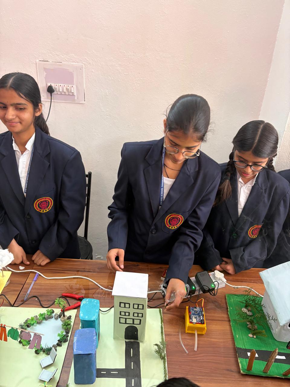 Students at a Relhan Innovation workshop or exhibition