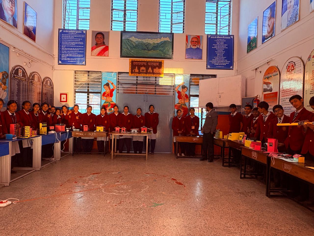 Students at a Relhan Innovation workshop or exhibition