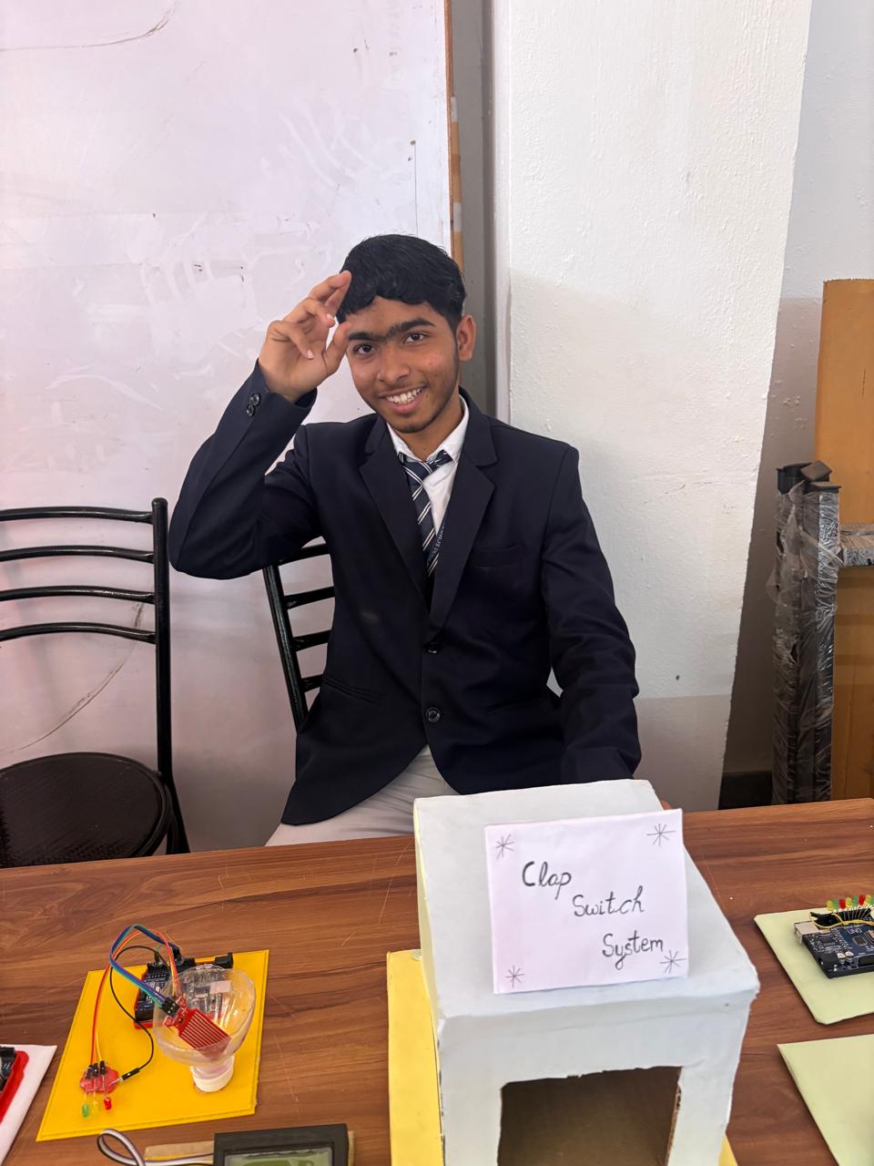 Students at a Relhan Innovation workshop or exhibition
