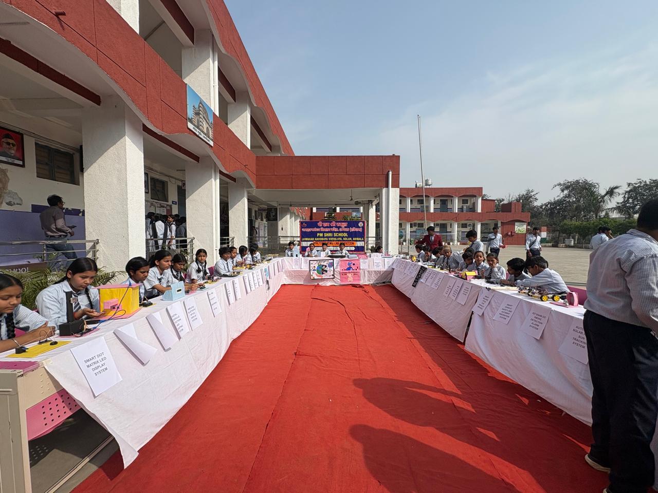 Students at a Relhan Innovation workshop or exhibition