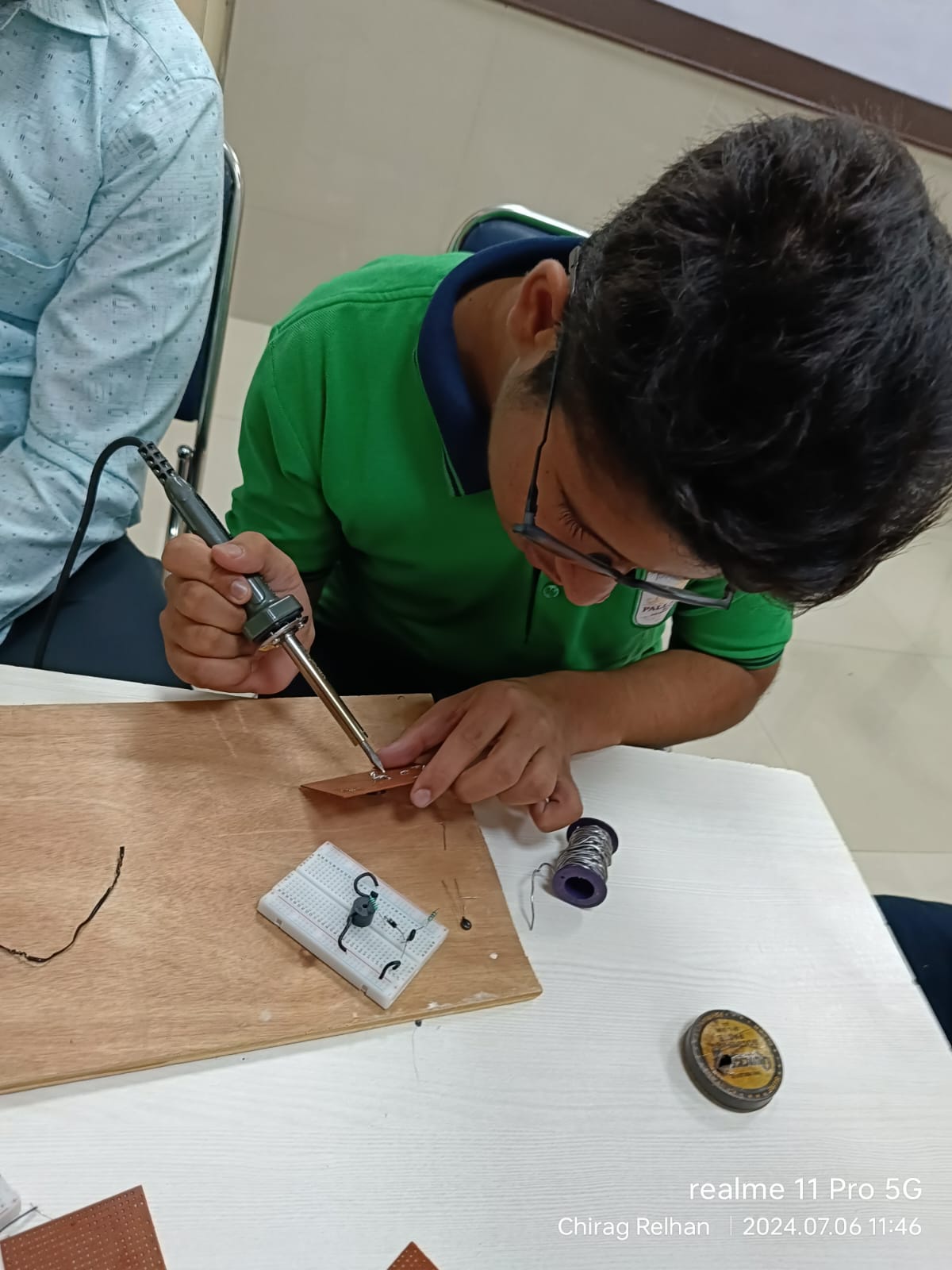 Students at a Relhan Innovation workshop or exhibition