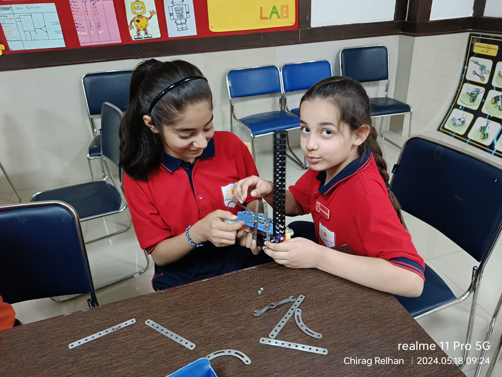 Students at a Relhan Innovation workshop or exhibition